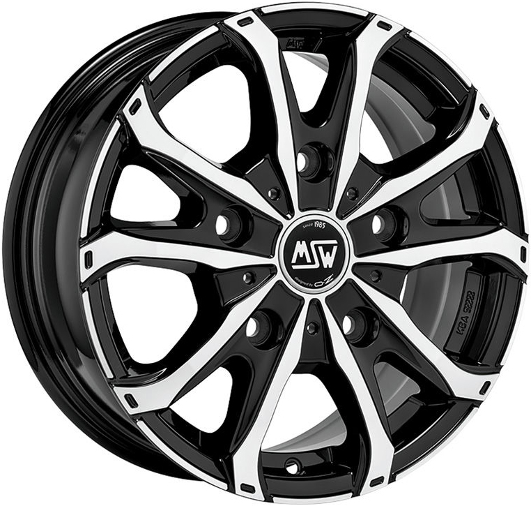 Ζάντες κραμάτων MSW MSW 48 VAN GLOSS BLACK FULL POLISHED 6.5Jx15