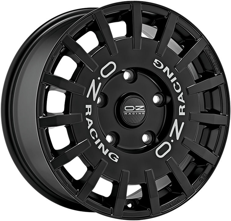 Алуминиеви джанти OZ RALLY RACING GLOSS BLACK SILVER LETTERING 7Jx17