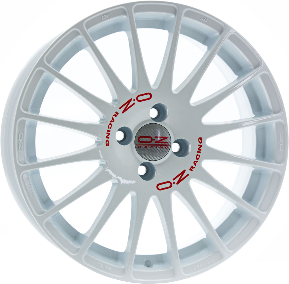 Ζάντες κραμάτων OZ SUPERTURISMO GT RACE WHITE RED LETTERING 6.5Jx4x100 ET43 CB68