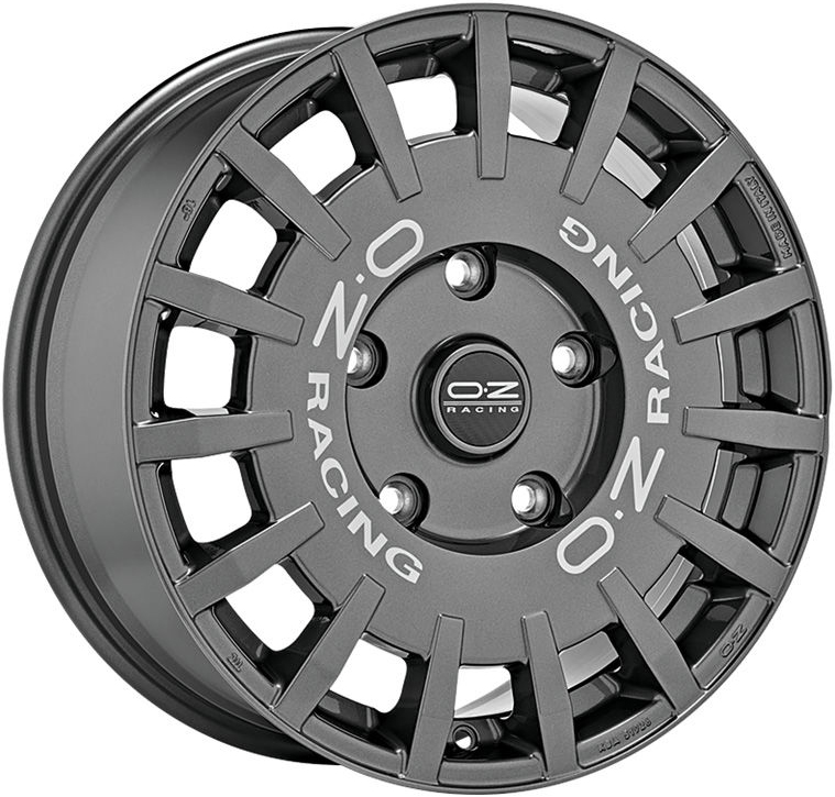 OZ RALLY RACING VAN DARK GRAPHITE SILVER LETTERING 8Jx18 Jante din aliaj OZ RALLY RACING VAN DARK GRAPHITE SILVER LETTERING 8Jx18
