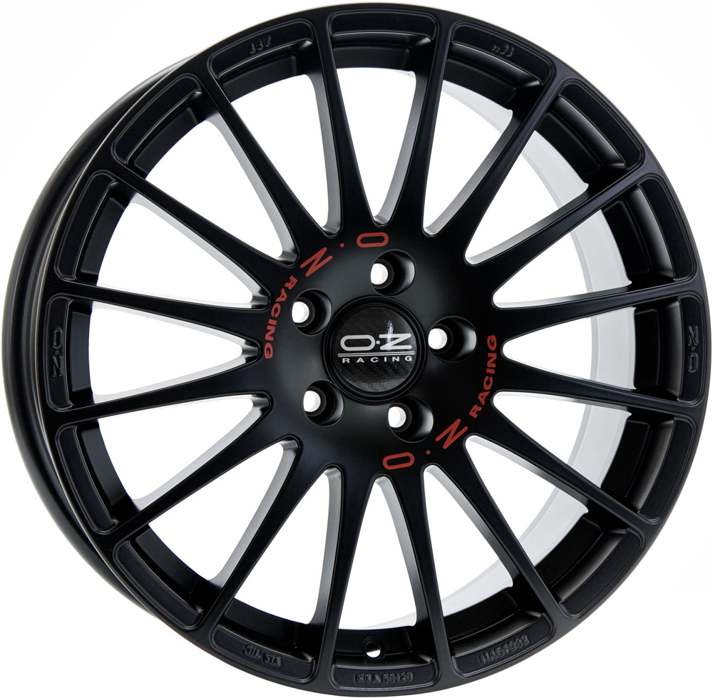 Ζάντες κραμάτων OZ SUPERTURISMO GT MATT BLACK RED LETTERING 7Jx18