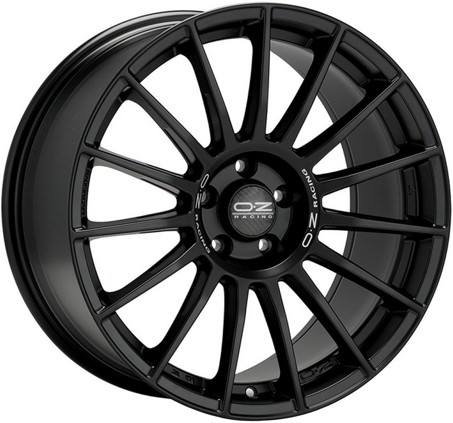 Jante din aliaj OZ SUPERTURISMO LM MATT BLACK SILVER LETTERING 8.5Jx19
