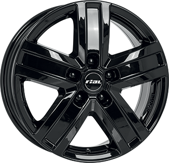 RIAL TRANSPORTER 5 Gloss Black 7Jx17 Ζάντες κραμάτων RIAL TRANSPORTER 5 Gloss Black 7Jx17