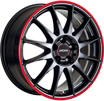 RONAL R54 MCR GLOSS BLACK / RED 7Jx16 Jante din aliaj RONAL R54 MCR GLOSS BLACK / RED 7Jx16