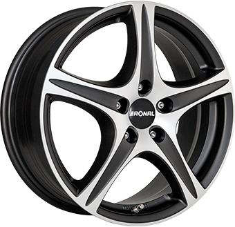 RONAL R56 Dull Black / Polished 8Jx18 Jante din aliaj RONAL R56 Dull Black / Polished 8Jx18