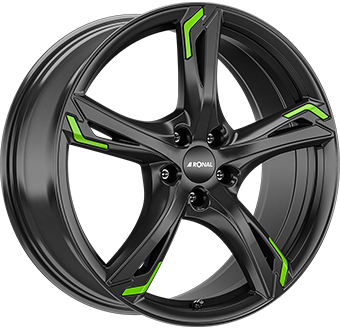 RONAL R62 GREEN Gloss Black 8Jx19 Алуминиеви джанти RONAL R62 GREEN Gloss Black 8Jx19