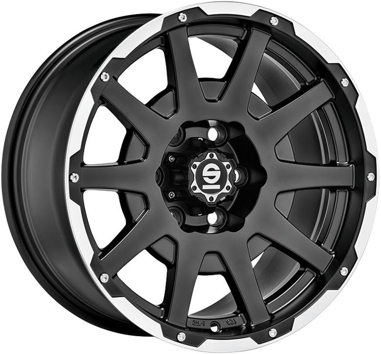 SPARCO SPARCO DAKAR MATT BLACK LIP POLISHED+RIVETS 7.5Jx17 Ζάντες κραμάτων SPARCO SPARCO DAKAR MATT BLACK LIP POLISHED+RIVETS 7.5Jx17