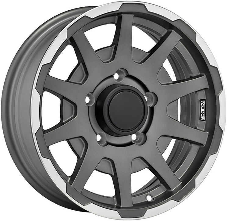 SPARCO SPARCO DAKAR MATT DARK GREY LIP POLISHED 5.5Jx16 Ζάντες κραμάτων SPARCO SPARCO DAKAR MATT DARK GREY LIP POLISHED 5.5Jx16