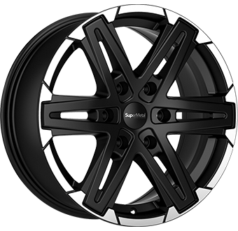SUPER METAL COMPASS Dull Black / Polished Lip 8.5Jx18 Jante din aliaj SUPER METAL COMPASS Dull Black / Polished Lip 8.5Jx18
