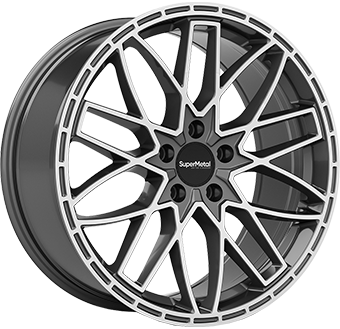 SUPER METAL VANE Gloss Gray / Polished 8Jx20 Jante din aliaj SUPER METAL VANE Gloss Gray / Polished 8Jx20