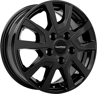 SUPER METAL VAULT Gloss Black 6Jx16 Ζάντες κραμάτων SUPER METAL VAULT Gloss Black 6Jx16