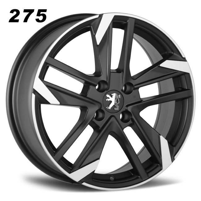 WSP PEUGEOT 275 MATT BLACK POLISHED FACE 8Jx18 Алуминиеви джанти WSP PEUGEOT 275 MATT BLACK POLISHED FACE 8Jx18